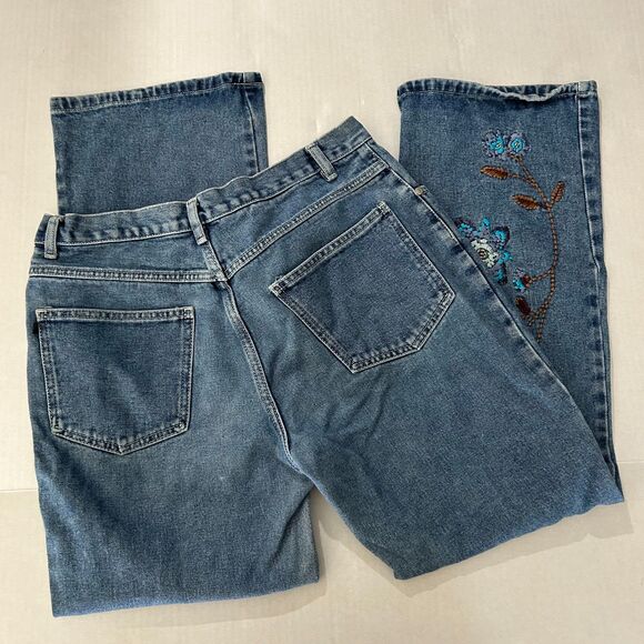 VTG Y2K, No Boundaries, Bootcut Floral Embroidery Low Rise Jeans, JR 13, Flare - Picture 4 of 5
